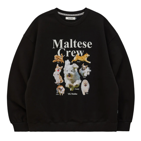 [Wai Kei] Maltese Crew Sweatshirt Black