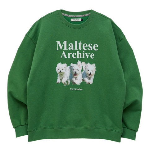 [Wai Kei] Maltese Archive Sweatshirt Moss Green