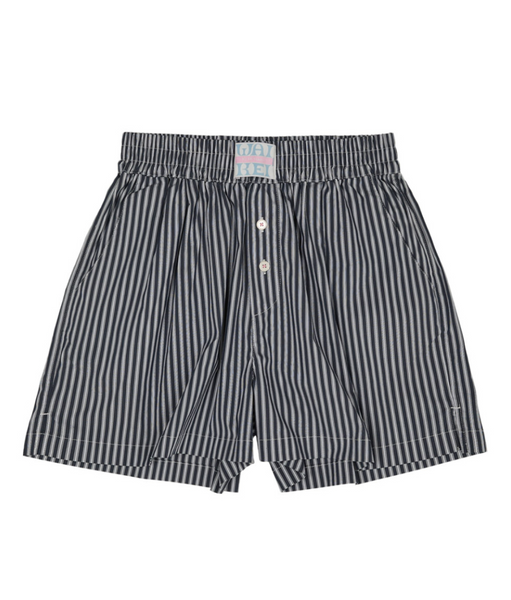 [Wai Kei] Stripe Boxer Shorts Navy