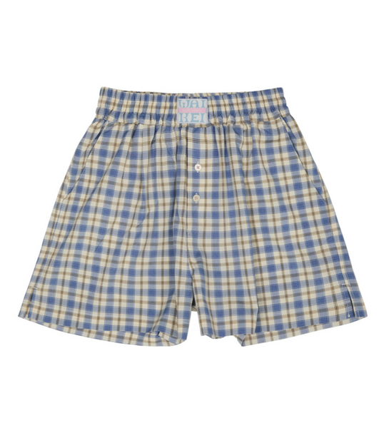 [Wai Kei] Stripe Boxer Shorts Blue