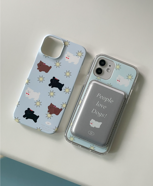 [two paw yard.] Happy Puppy Sky Phone Case