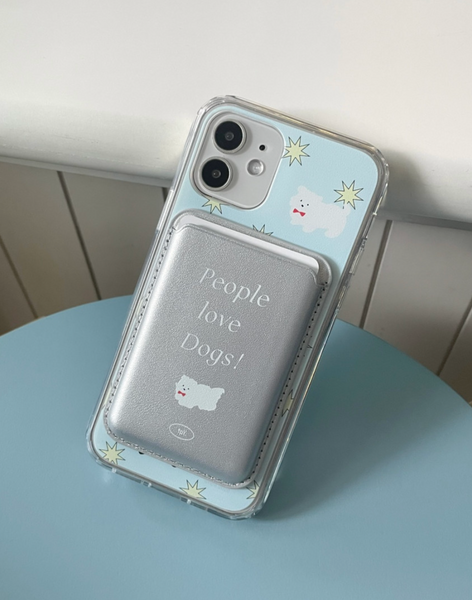 [two paw yard.] Happy Puppy Sky Magsafe Phone Case