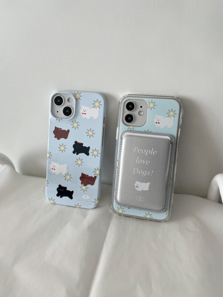 [two paw yard.] Happy Puppy Sky Magsafe Phone Case