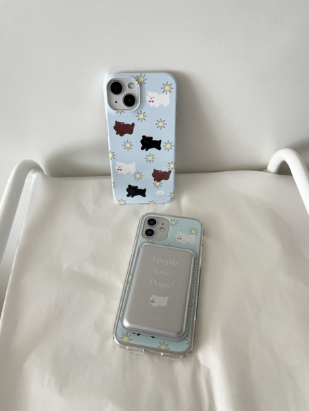 [two paw yard.] Happy Puppy Sky Magsafe Phone Case