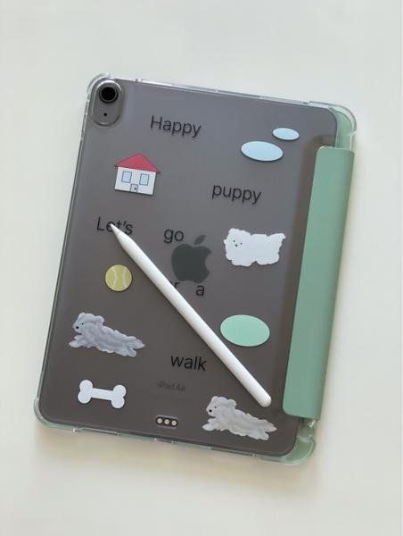 [two paw yard.] Happy Puppy Ipad Case