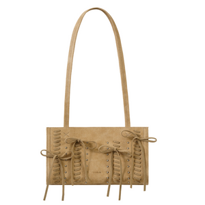 [STANDOIL] Oblong Bag Lace Up (Camel)