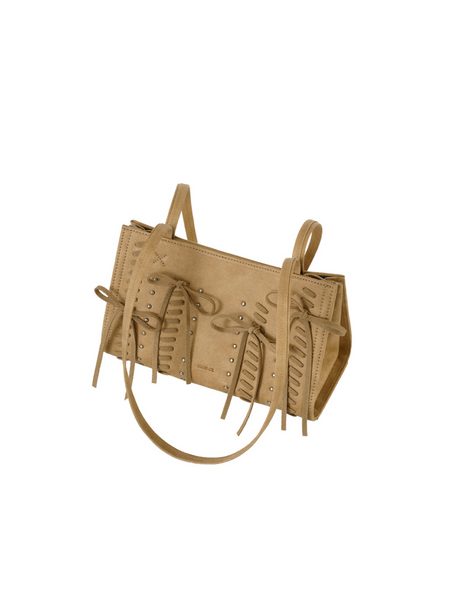 [STANDOIL] Oblong Bag Lace Up (Camel)