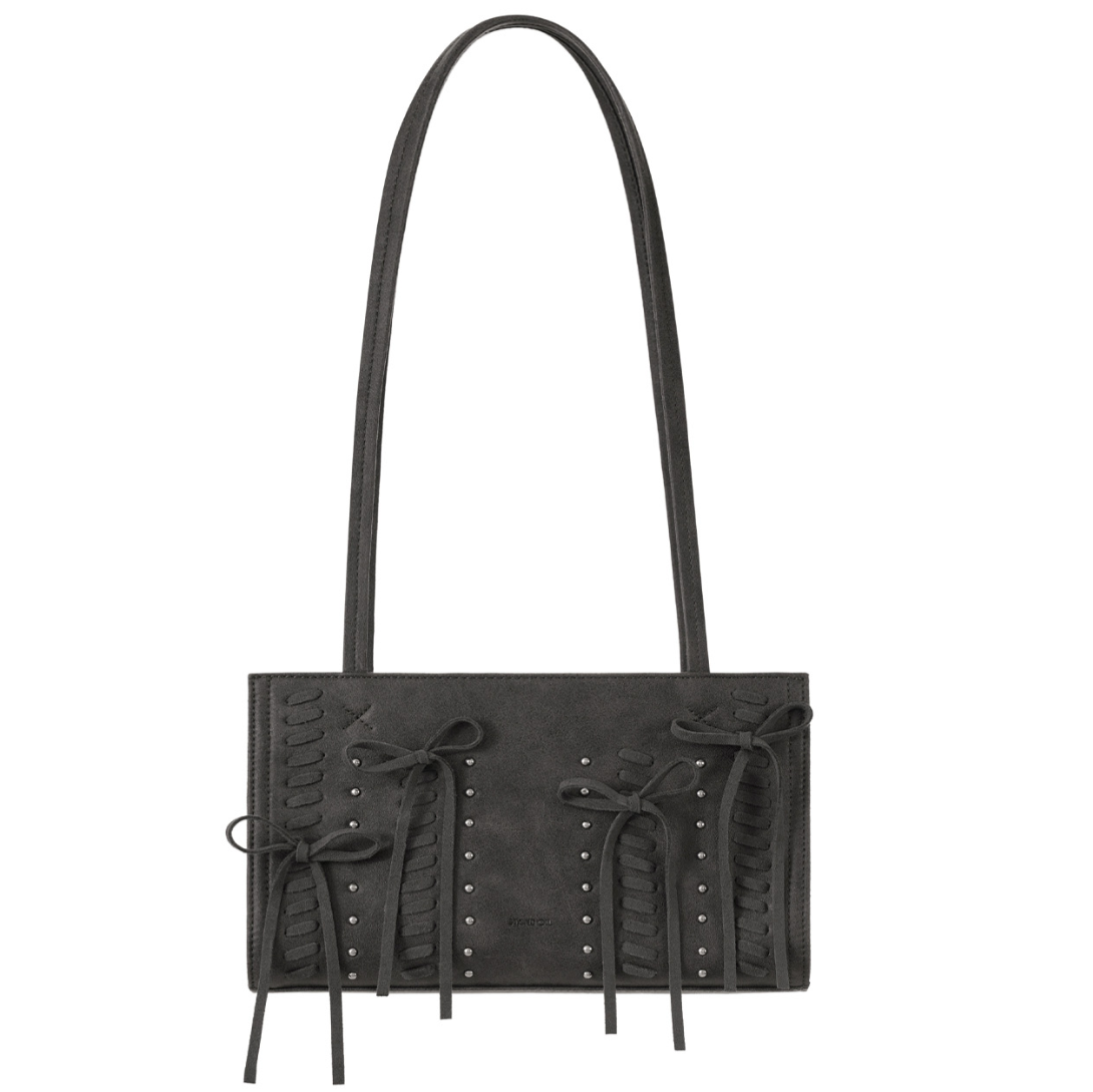 [STANDOIL] Oblong Bag Lace Up (Black)