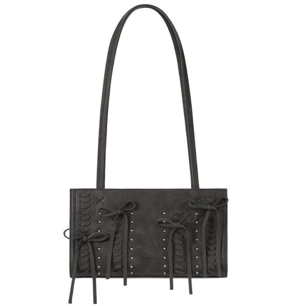 [STANDOIL] Oblong Bag Lace Up (Black)