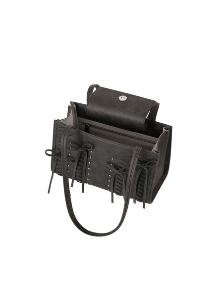 [STANDOIL] Oblong Bag Lace Up (Black)