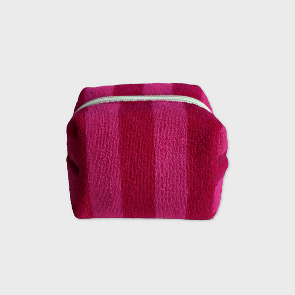 [unfold] Stripe Terry Pouch (Cherry)