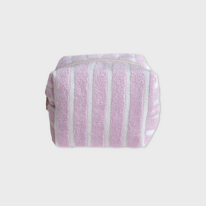 [unfold] Stripe Terry Pouch (Pale Pink)