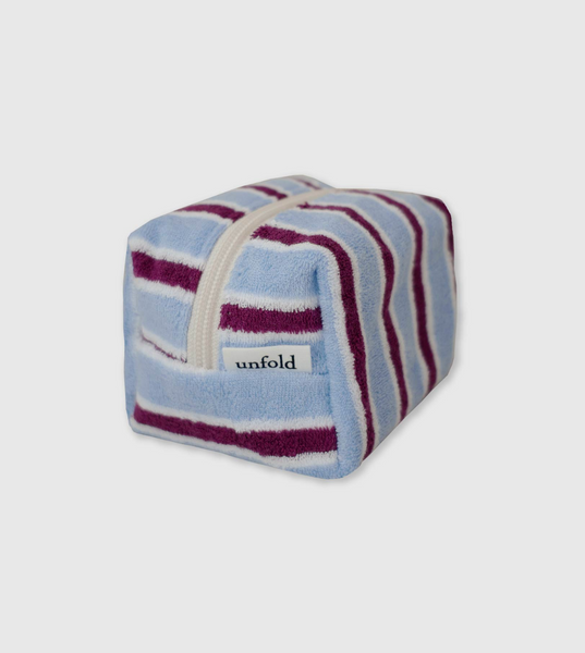 [unfold] Stripe Terry Pouch (Purple Blue)