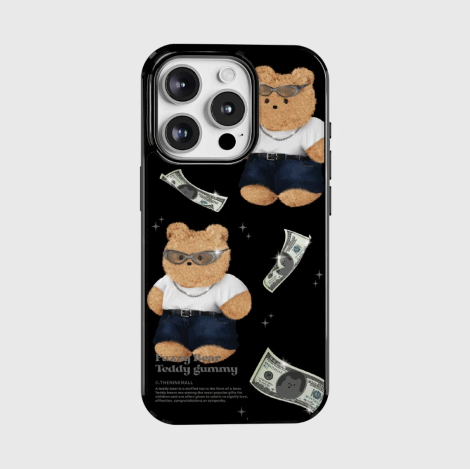 [THENINEMALL] Dollars Teddy Gummy Bumper Case