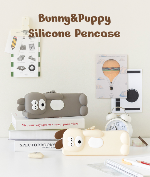 [Brunch Brother] Bunny & Puppy Silicon Pencil Case