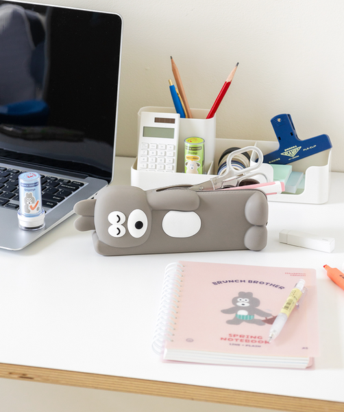 [Brunch Brother] Bunny & Puppy Silicon Pencil Case