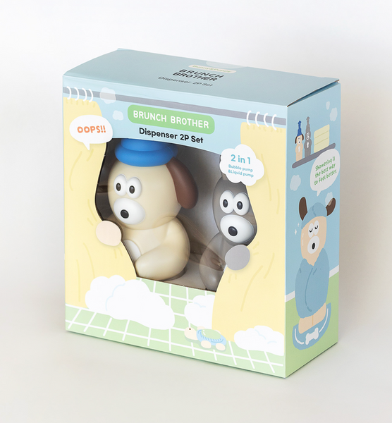 [Brunch Brother] Bunny & Puppy Dispenser 2P Set