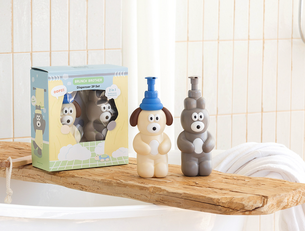 [Brunch Brother] Bunny & Puppy Dispenser 2P Set