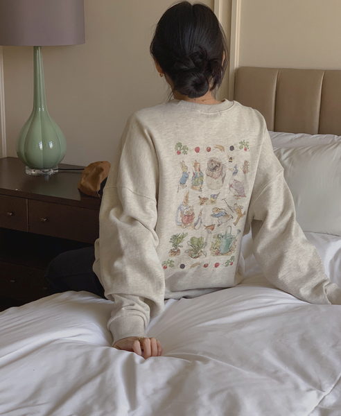 [FROM HEAD TO TOE] *Love from* Rabbit Digital Printed Sweatshirt