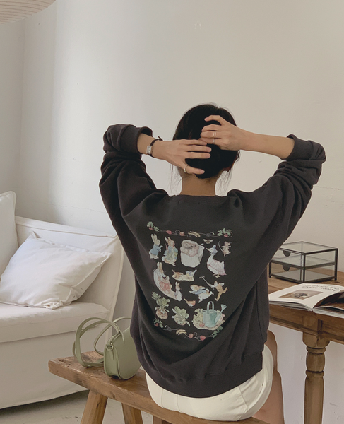 [FROM HEAD TO TOE] *Love from* Rabbit Digital Printed Sweatshirt