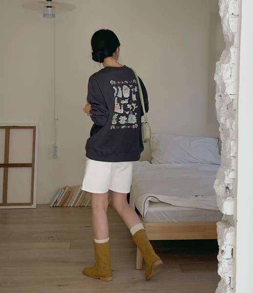 [FROM HEAD TO TOE] *Love from* Rabbit Digital Printed Sweatshirt