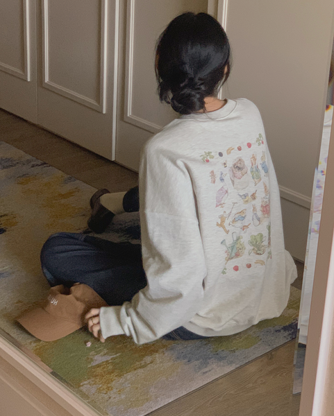 [FROM HEAD TO TOE] *Love from* Rabbit Digital Printed Sweatshirt