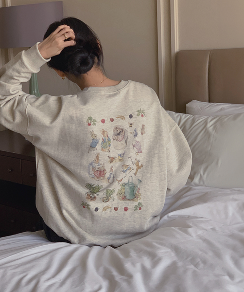 [FROM HEAD TO TOE] *Love from* Rabbit Digital Printed Sweatshirt