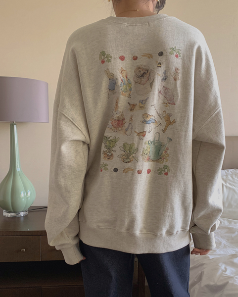 [FROM HEAD TO TOE] *Love from* Rabbit Digital Printed Sweatshirt