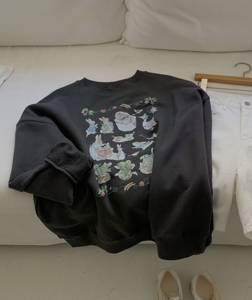 [FROM HEAD TO TOE] *Love from* Rabbit Digital Printed Sweatshirt