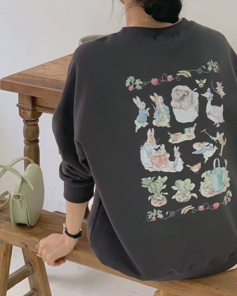 [FROM HEAD TO TOE] *Love from* Rabbit Digital Printed Sweatshirt