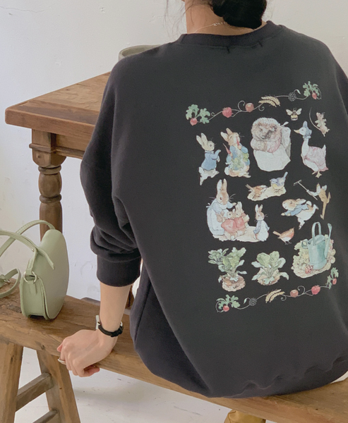 [FROM HEAD TO TOE] *Love from* Rabbit Digital Printed Sweatshirt