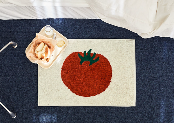 [maatila] Jacquard Mat Morning Tomato