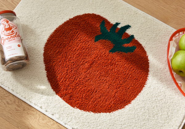 [maatila] Jacquard Mat Morning Tomato