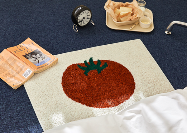 [maatila] Jacquard Mat Morning Tomato