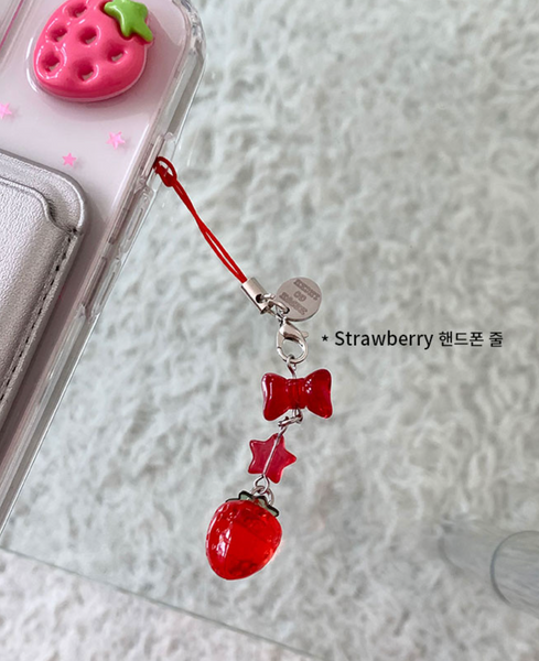 [Happy Go Lucky] Strawberry Resin Phone Case