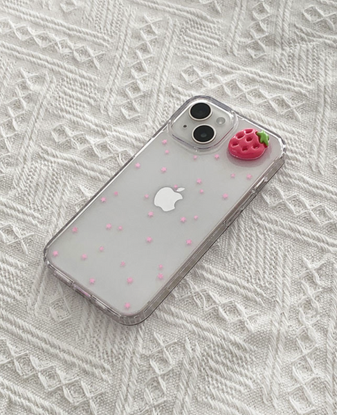 [Happy Go Lucky] Strawberry Resin Phone Case