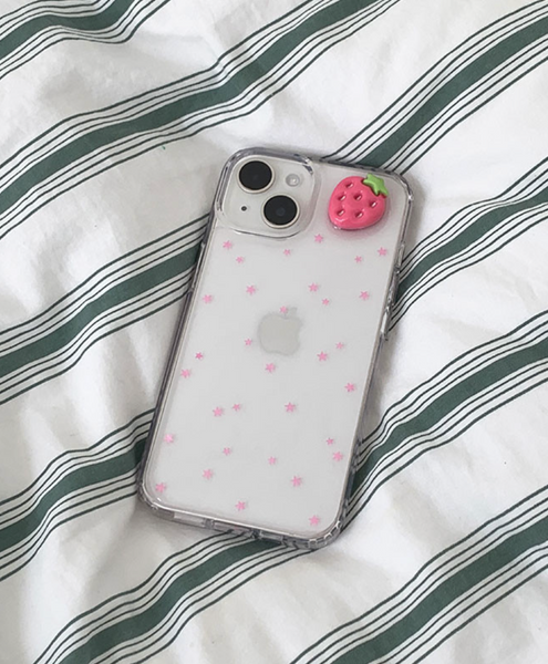 [Happy Go Lucky] Strawberry Resin Phone Case