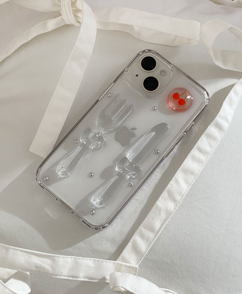 [Happy Go Lucky] Cutlery Resin Phone Case