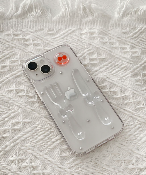 [Happy Go Lucky] Cutlery Resin Phone Case