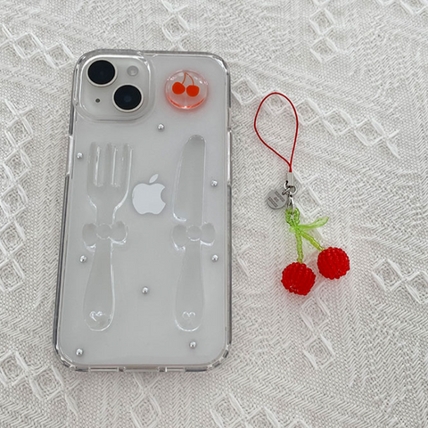 [Happy Go Lucky] Cutlery Resin Phone Case