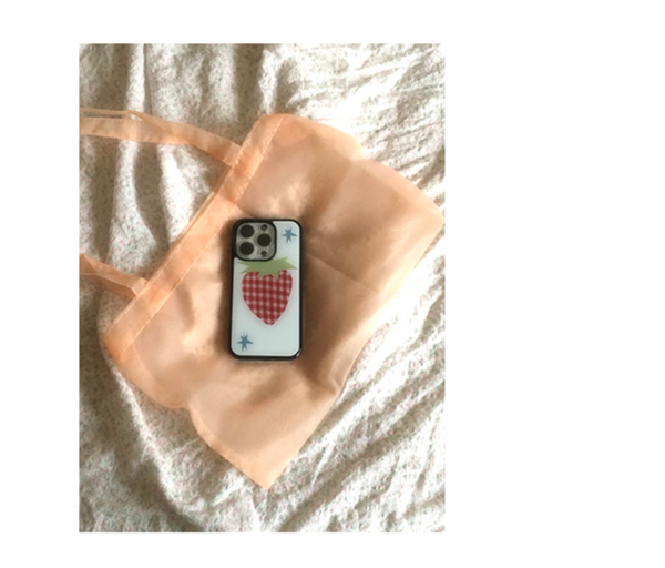 [1081] Strawberry! Epoxy Phone Case