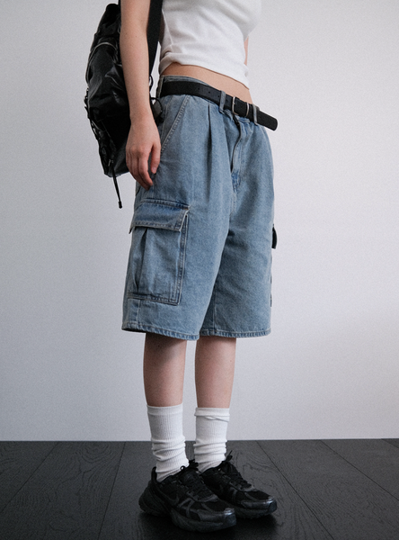 [AUTUMN] Cargo Half Denim