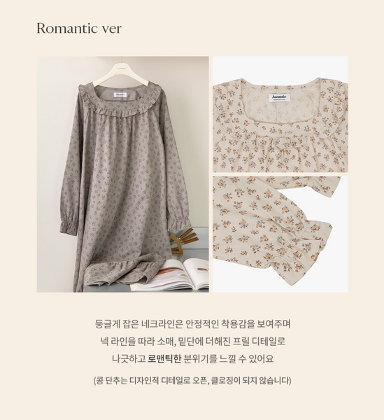 [Juuneedu] Jeu Autumn Flower Couple Pajamas Set