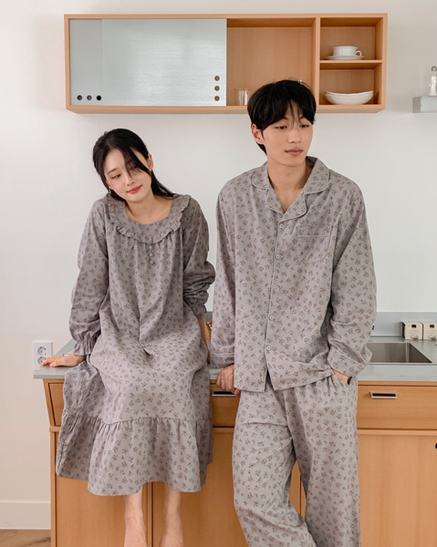 [Juuneedu] Jeu Autumn Flower Couple Pajamas Set