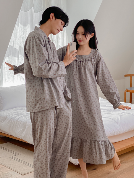 [Juuneedu] Jeu Autumn Flower Couple Pajamas Set