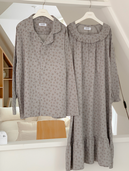 [Juuneedu] Jeu Autumn Flower Couple Pajamas Set