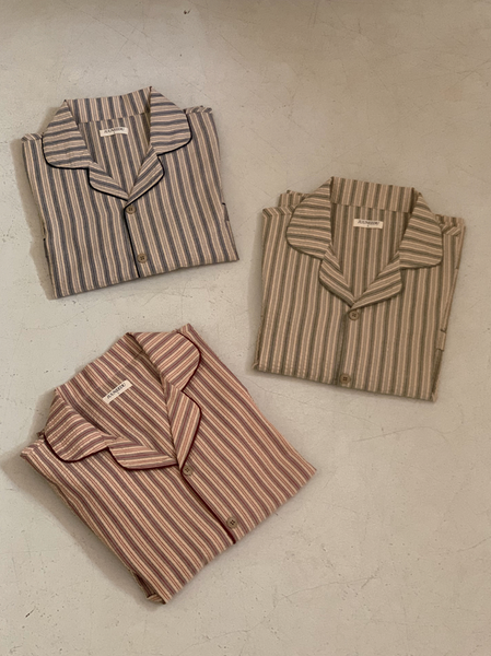 [Juuneedu] Jeu Rusk Stripe Pajamas Set