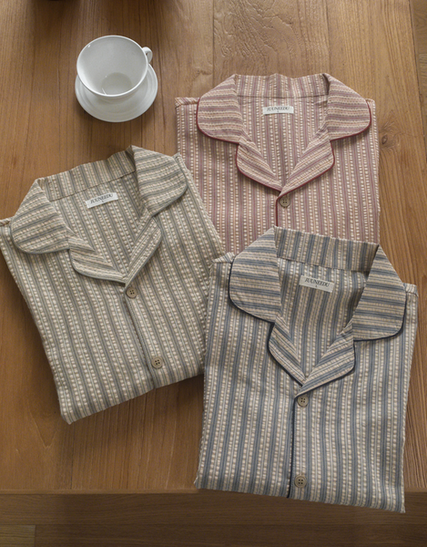 [Juuneedu] Jeu Rusk Stripe Pajamas Set