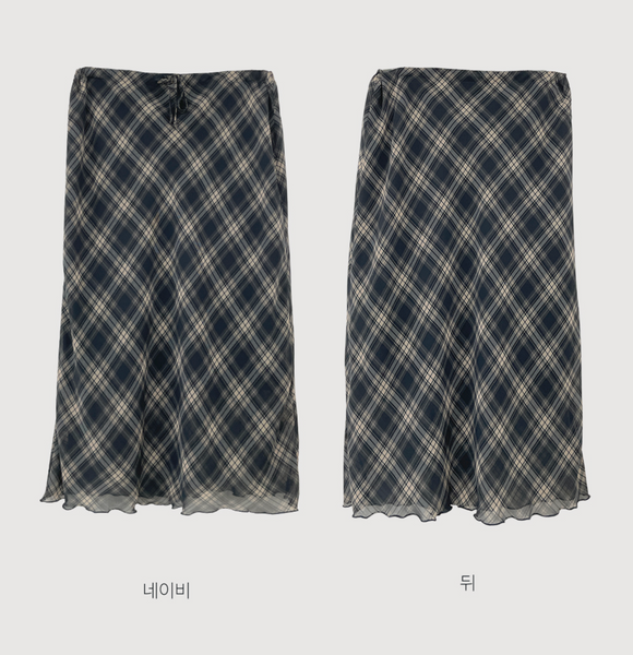 [VINVLE] [Made] Della Checkered Skirt