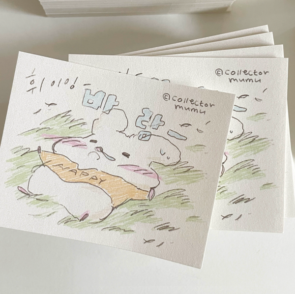 [collector mumu] 휘이잉 바람 햄찌 Paper Sticker (3ea)